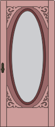 Amherst screen door complements oval glass